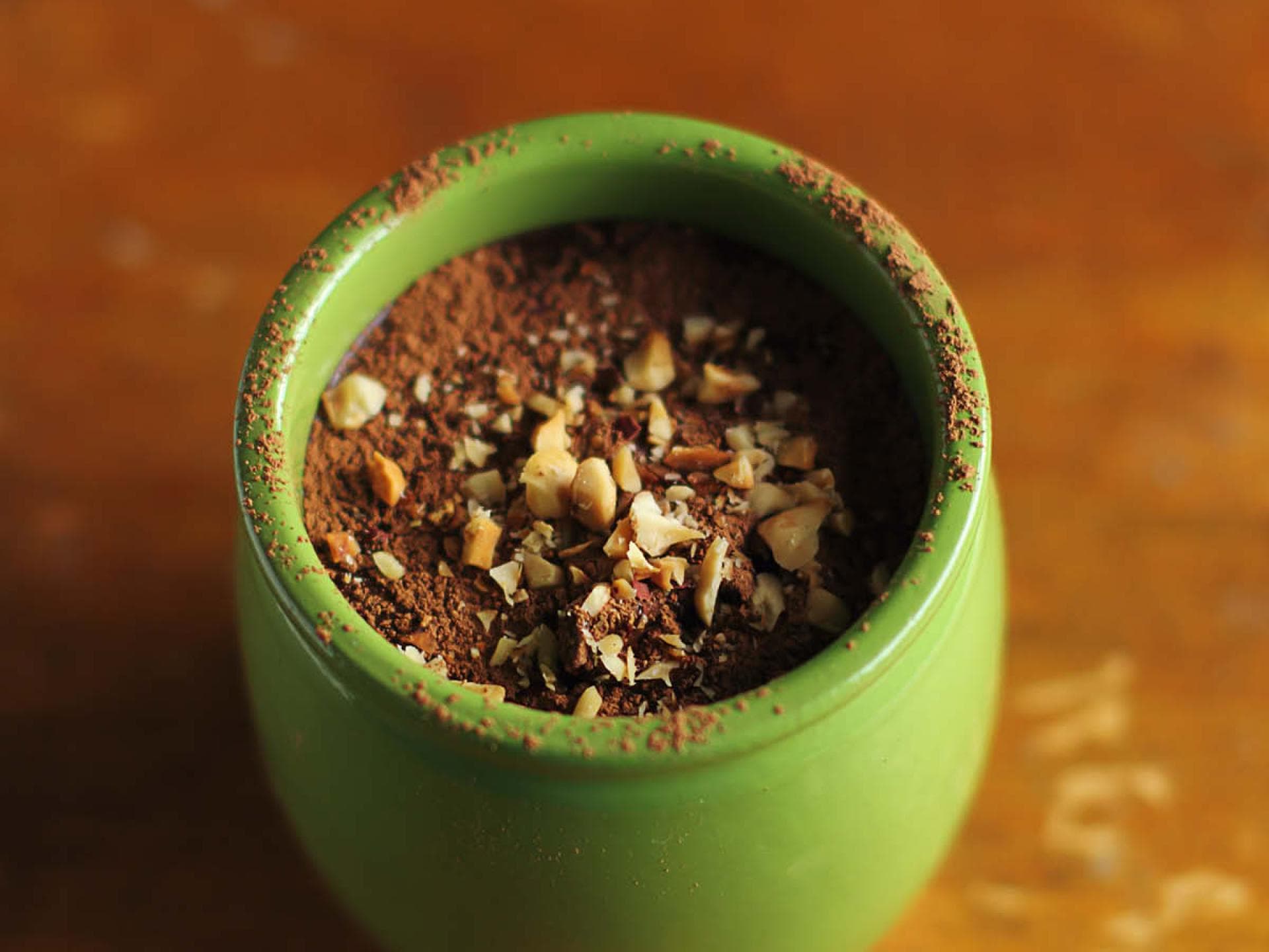 Tassenbrownie Kleiner Schokokuchen in der Tasse