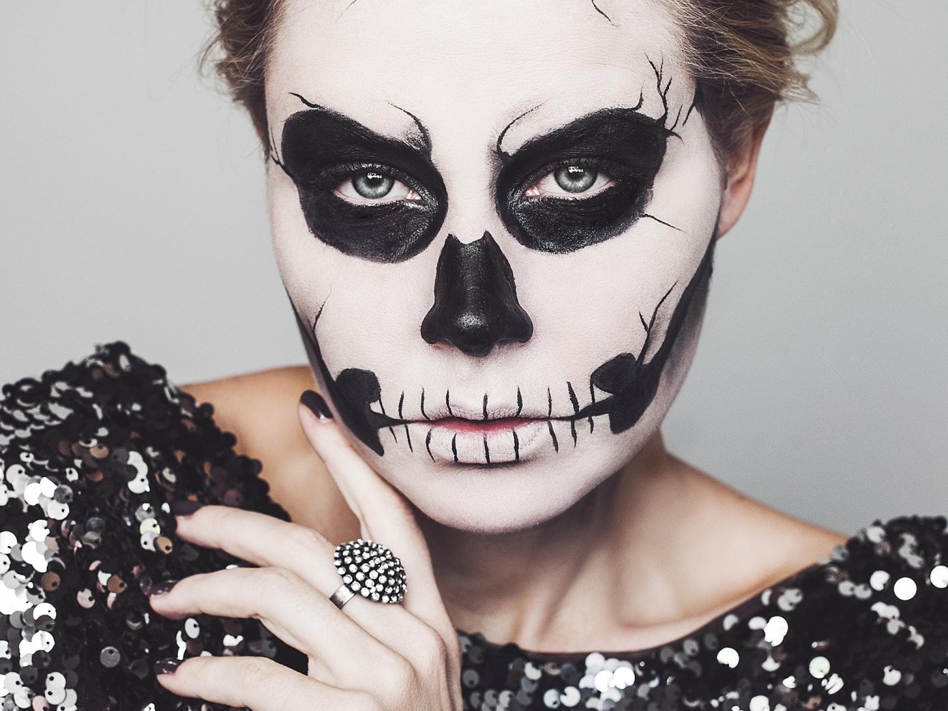 Totenkopf Make-up Halloween