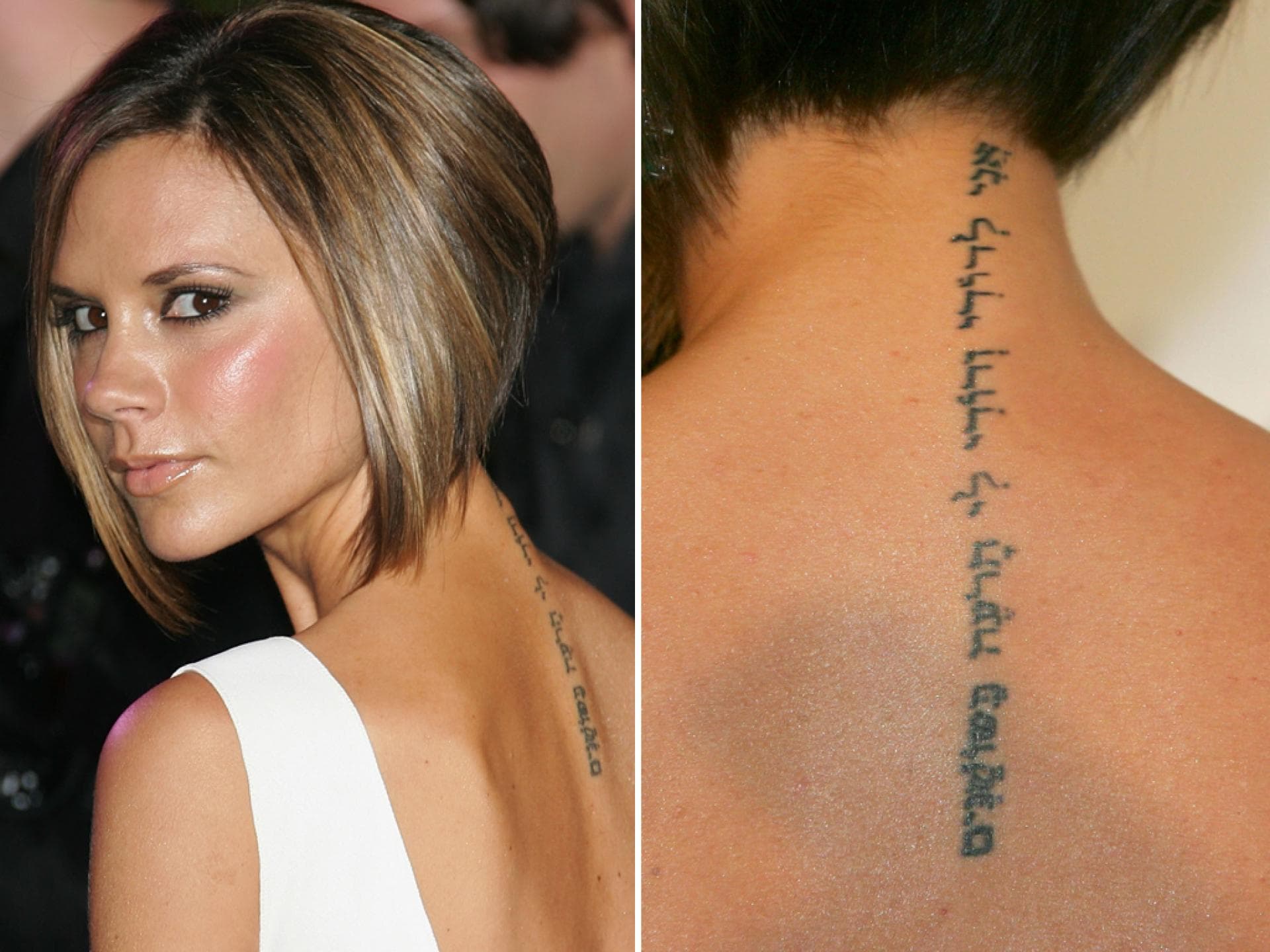 Victoria Beckham Tattoos Victoria Beckham mit Tattoos