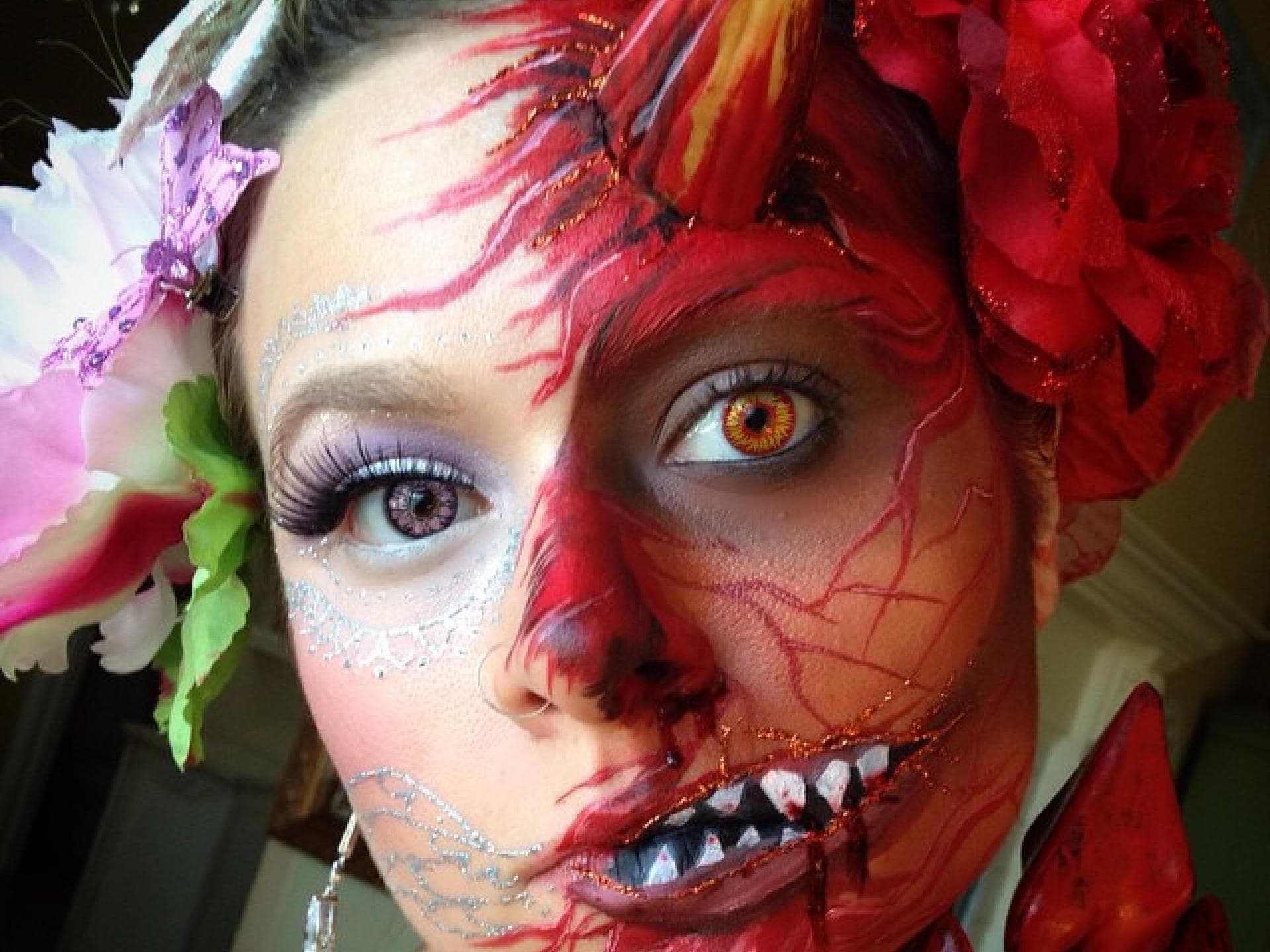 Teufel-Make-up für Halloween