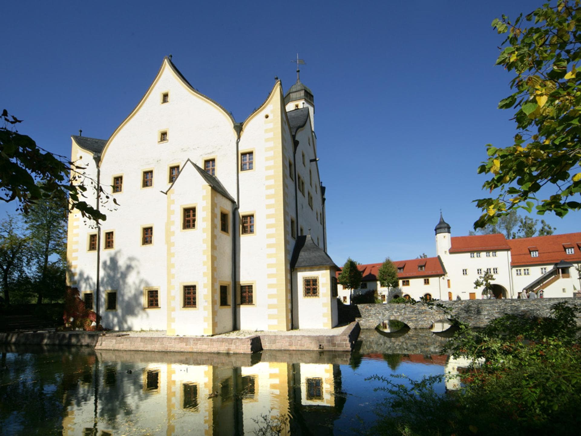 Wasserschloß Klaffenbach Außenansicht Wasserschloß Klaffenbach Außenansicht