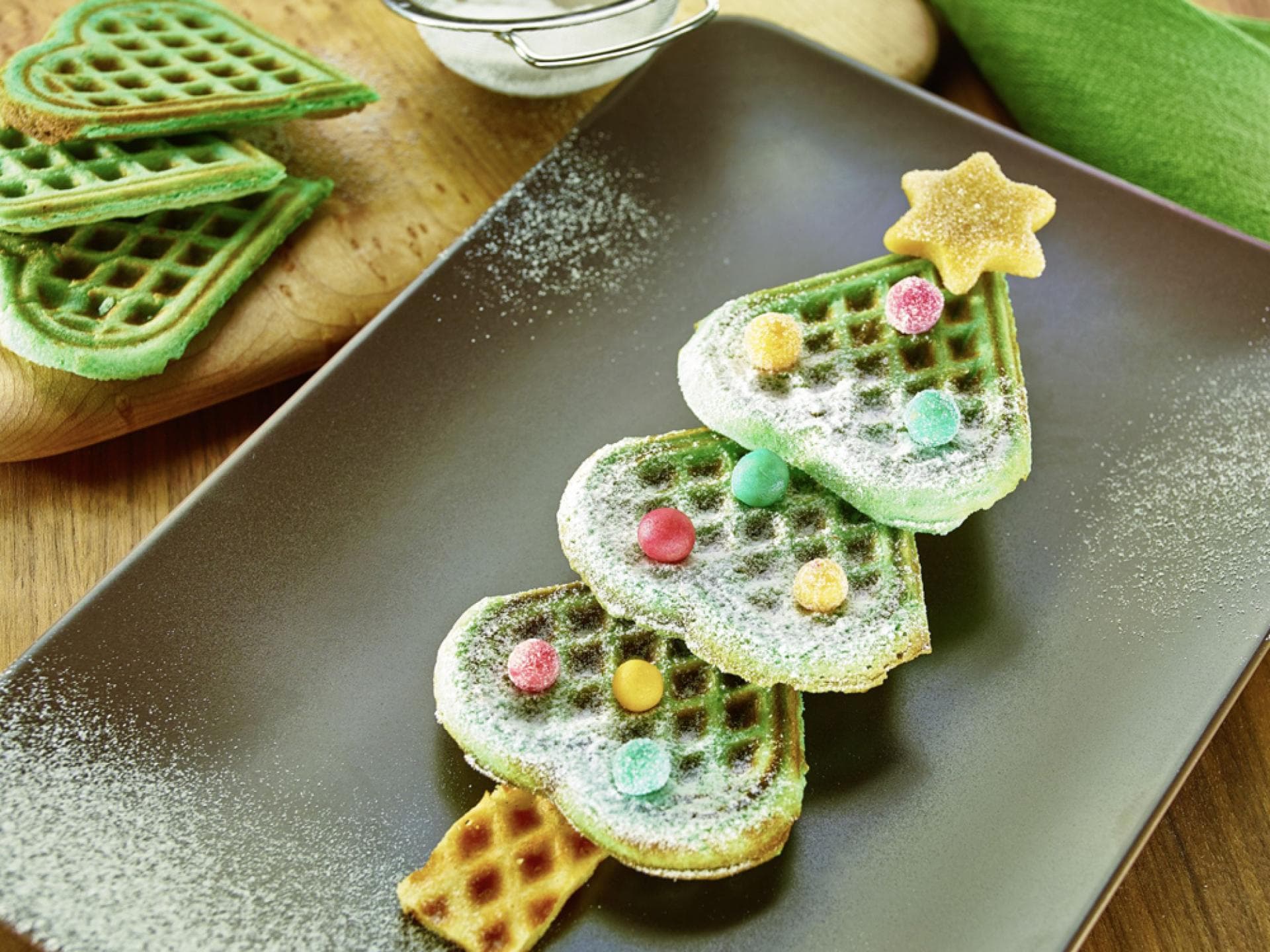 Weihnachtsbaum Waffeln Weihnachtsbaum Waffeln