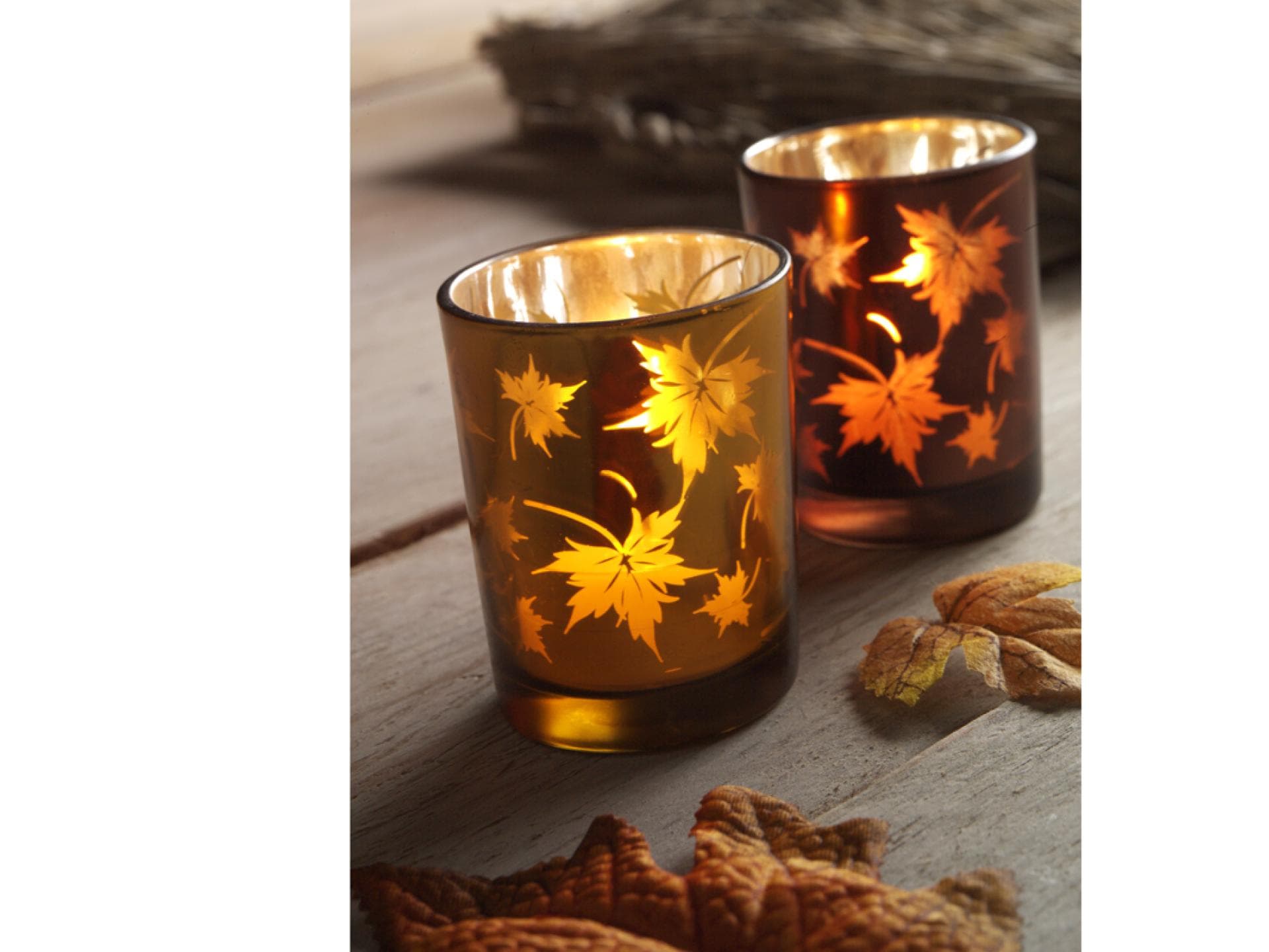 Windlichter Blätter