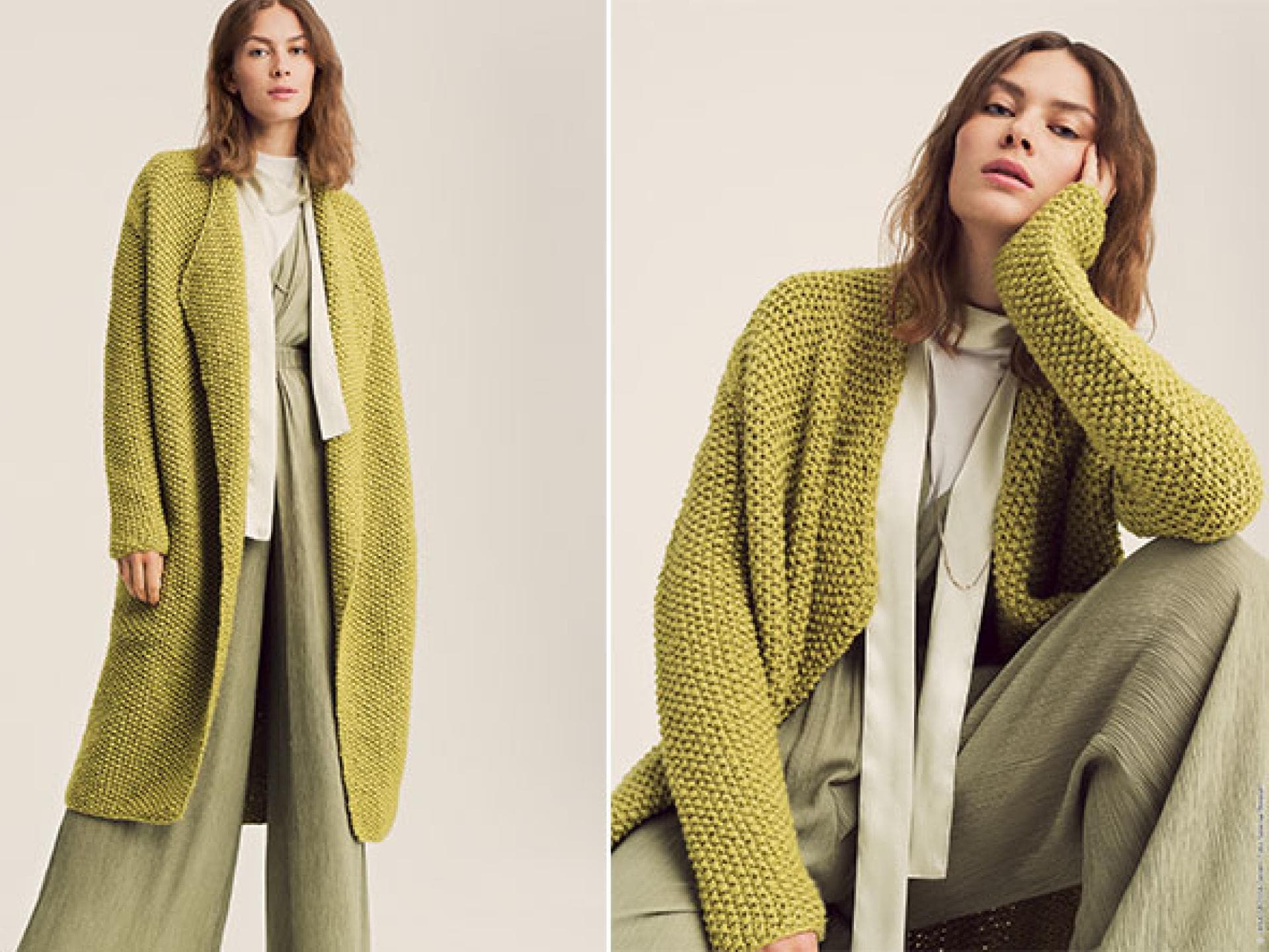 Strickmantel Long Coat