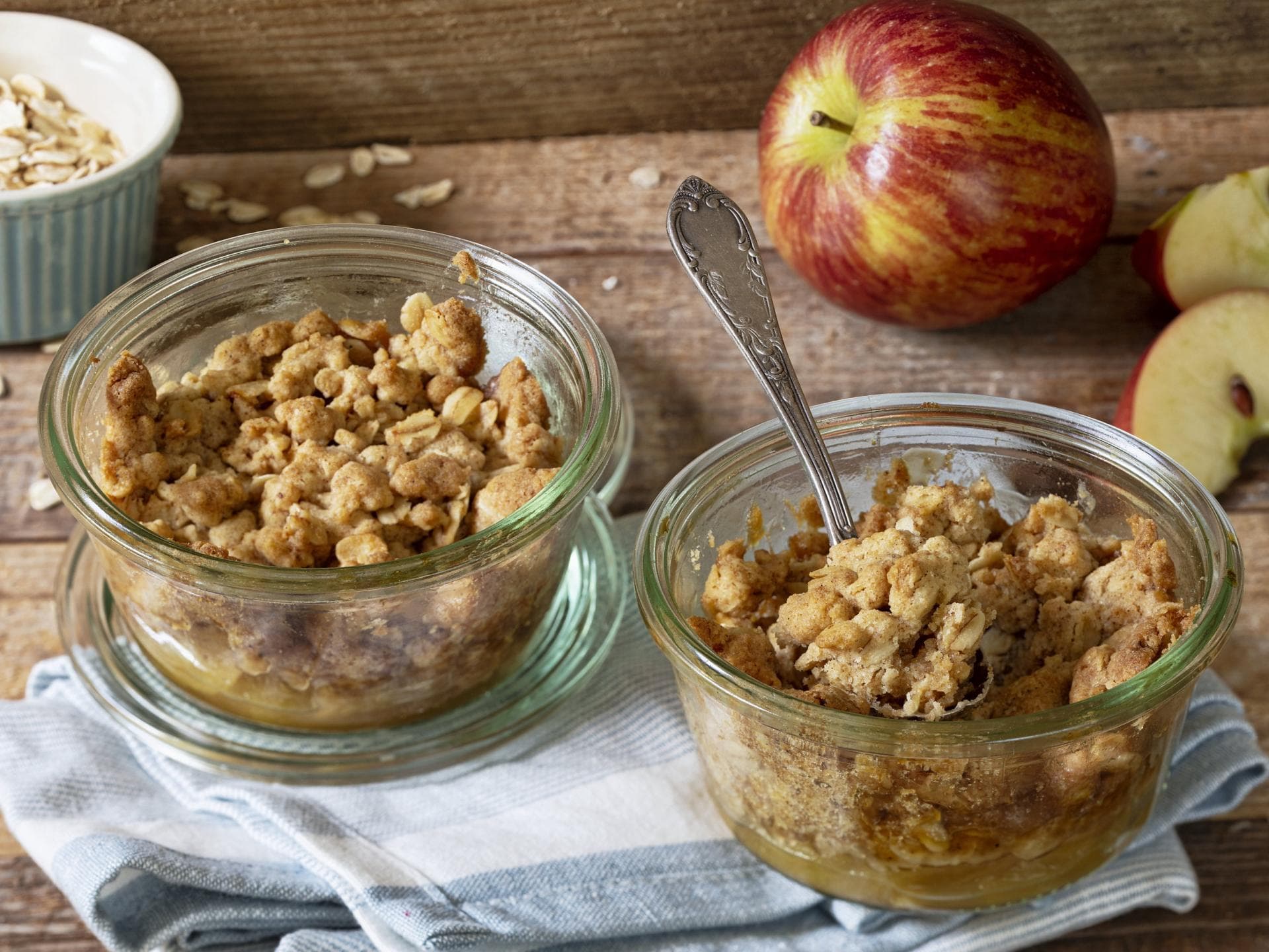 Apple Crumble im Glas 