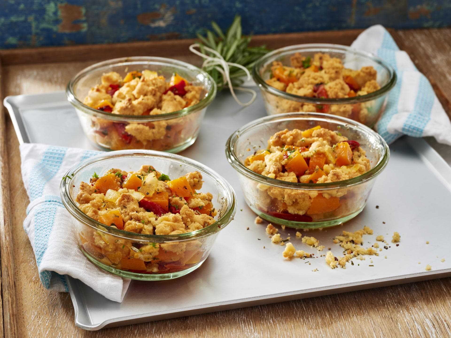 Kürbis-Paprika-Crumble Kürbis-Paprika-Crumble