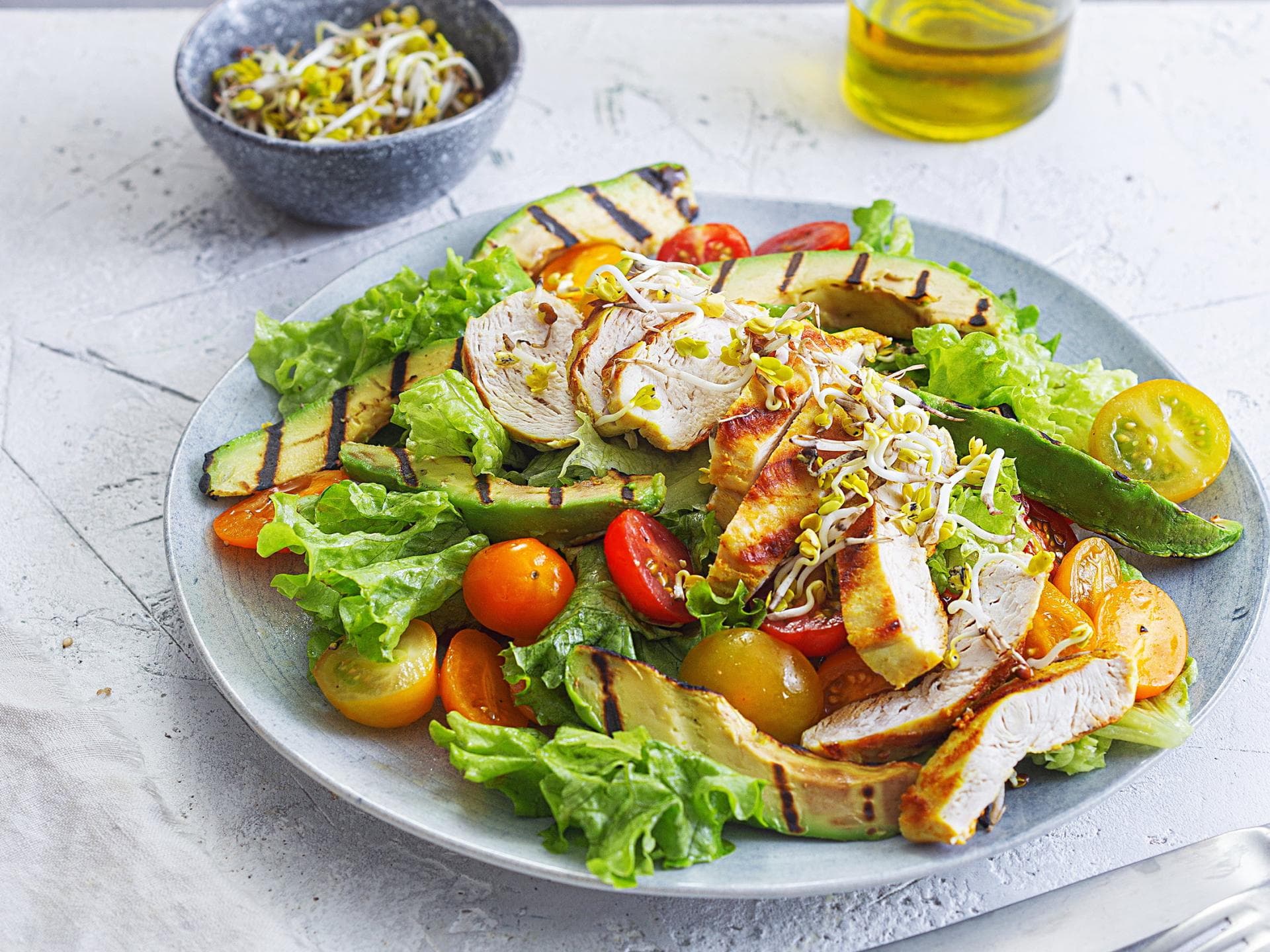 Avocado-Hähnchen-Salat