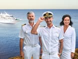 Die Stammbesetzung auf dem "Traumschiff": Staff-Kapitän Martin Grimm (Daniel Morgenroth), Kapitän Max Parger (Florian Silbereisen) und Hoteldirektorin Hanna Liebhold (Barbara Wussow).