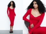 Geripptes Strickkleid von H&M
