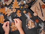 Lebkuchen in festlicher Verpackung.