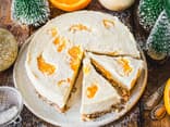 Veganer Käsekuchen mit Orangen 