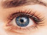Frau mit der besten Mascara für Schlupflider auf den Wimpern