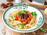 Pasta mit Tomaten-Kichererbsen und Maronen Pasta mit Tomaten-Kichererbsen und Maronen