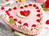 Himbeer-Cheesecake-Herz 