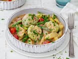 Kräuter-Semmelknödel mit Spargelragout Kräuter-Semmelknödel mit Spargelragout