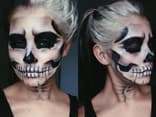 Skelett-Make-up für Halloween