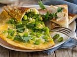 Omelett mit Edamame-Bohnen, Avocado und Minze