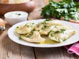 Gefüllte Pierogi ruskie Teigtaschen