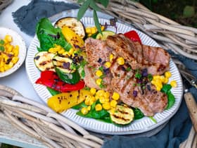 Schweinenackensteak vom Grill 