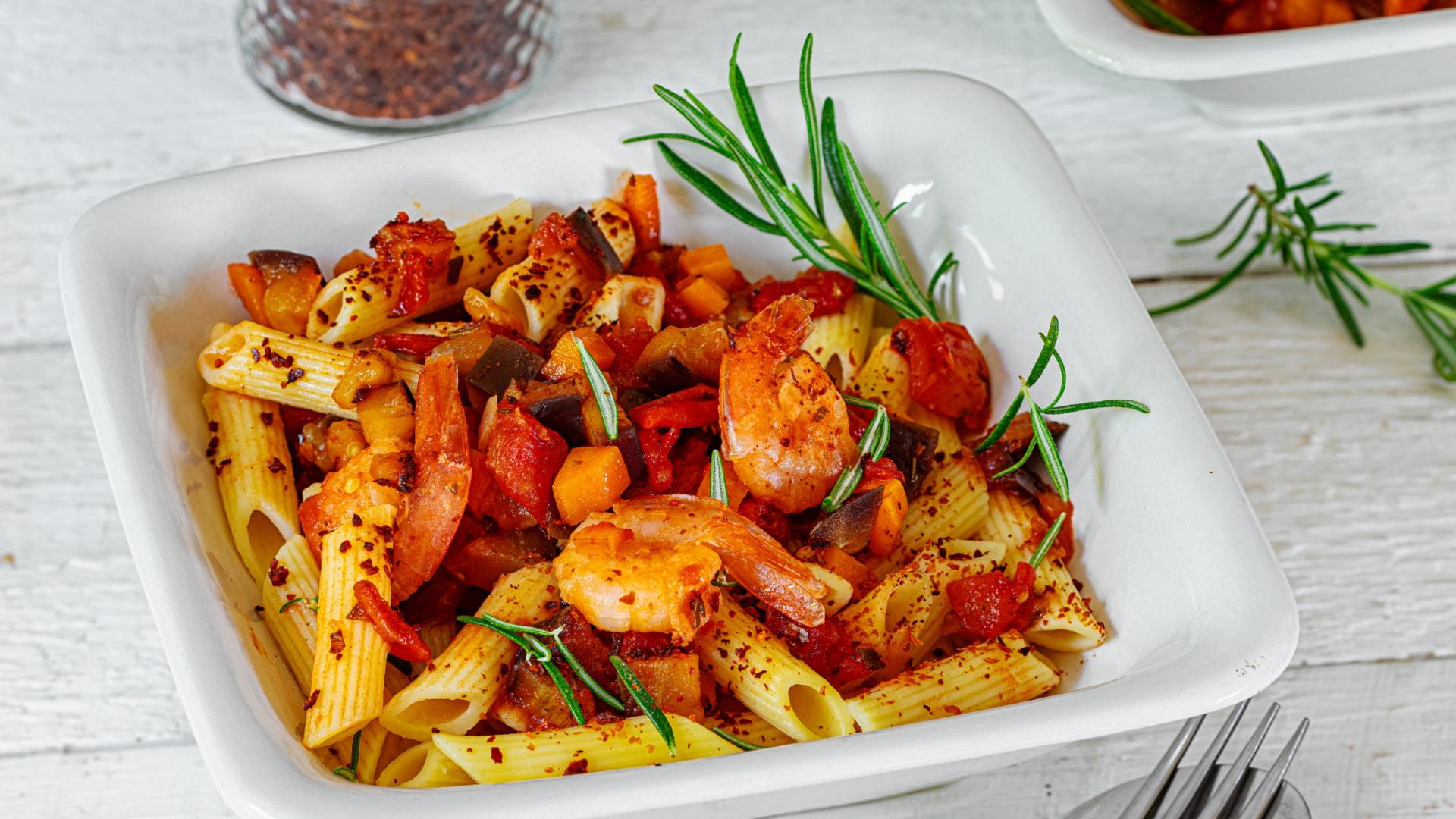 Chili-Garnelen-Pasta