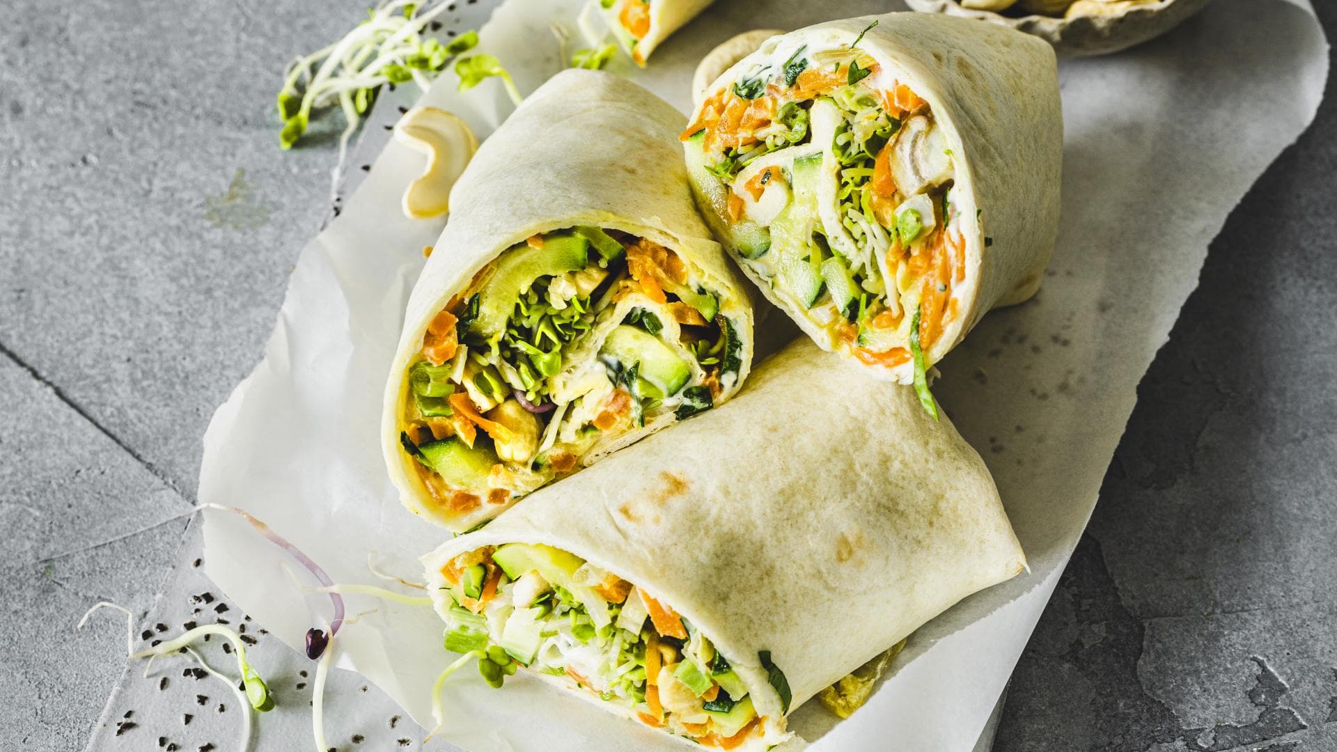 Vegetarischer Wrap