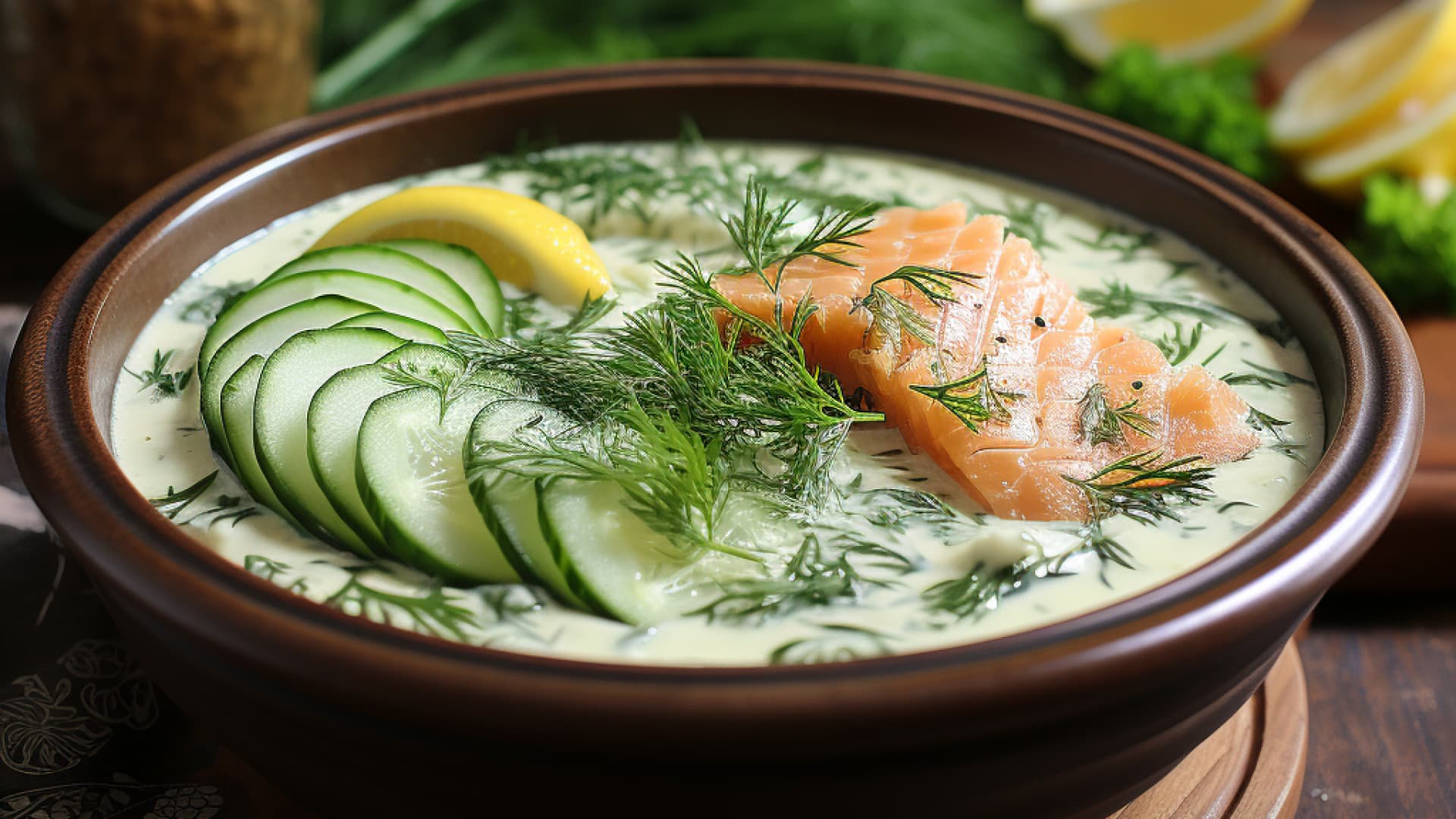 Gurkensuppe mit Lachs: Erfrischendes Rezept