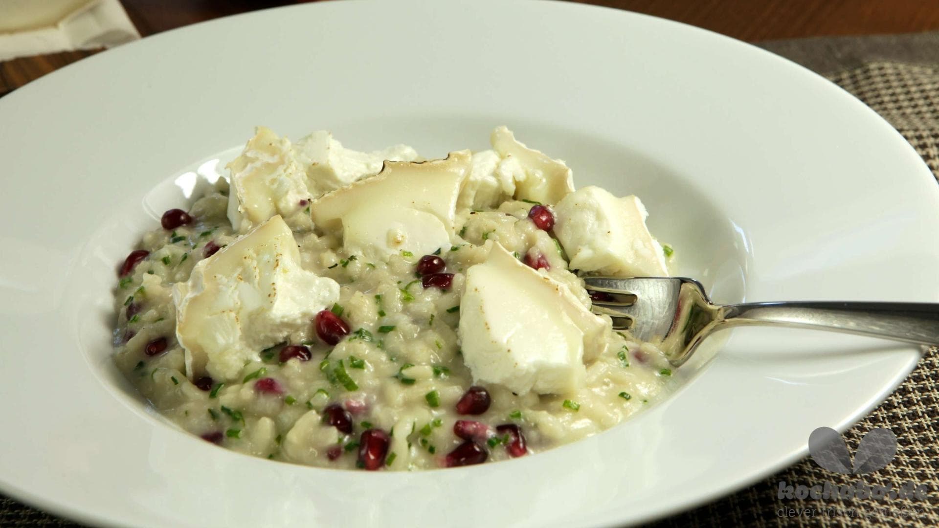 Risotto mit Granatapfel und Ziegenkäse Risotto mit Granatapfel und Ziegenkäse